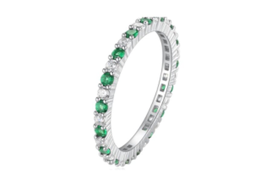 Emerald Green Delicate Wedding Ring – CJ186