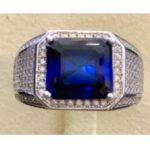 Sapphire Blue Gemstone Engagement Ring – CJ189