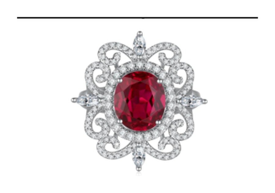 CJ208 Ruby Red Gemstone Engagement Ring - CJ208 – Image 1