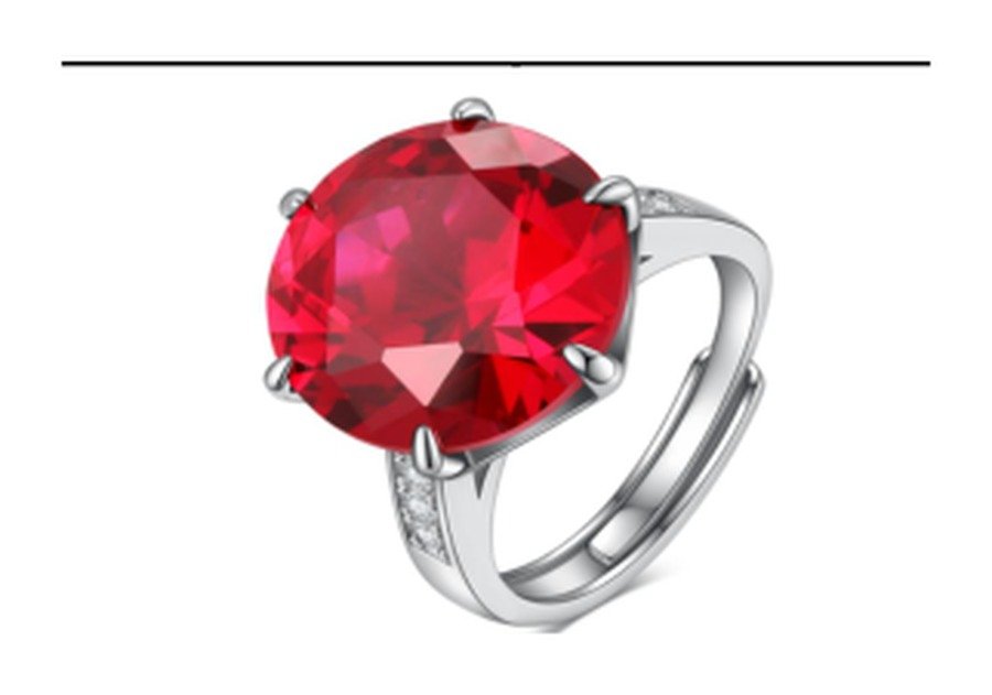 Ruby Red Adjustable Stackable Ring – CJ213