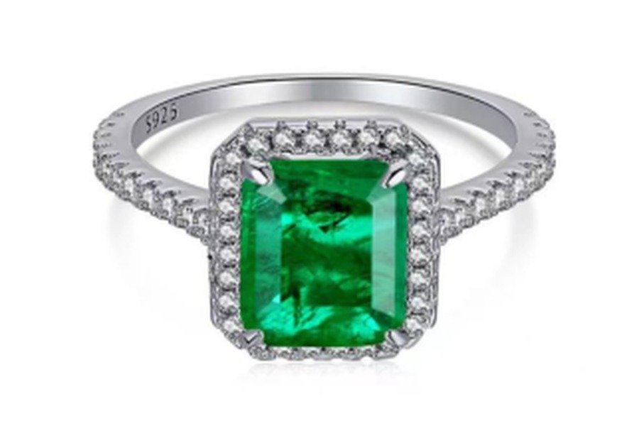 Emerald Green Adjustable Stackable Ring – CJ239