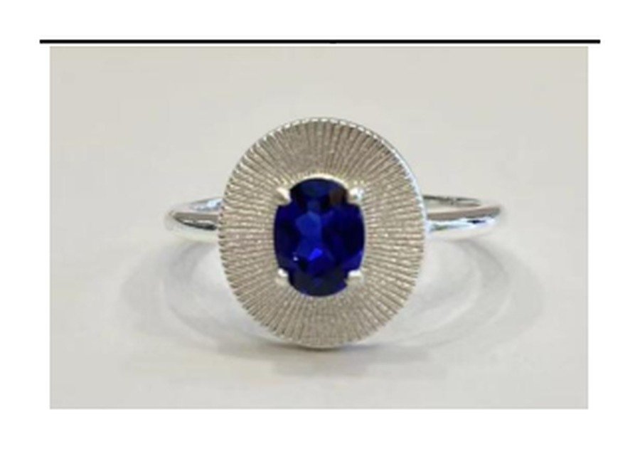 CJ241 Sapphire Blue Statement Ring – CJ241 - Image 1