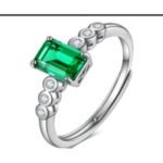 Emerald Green Adjustable Stackable Ring – CJ245