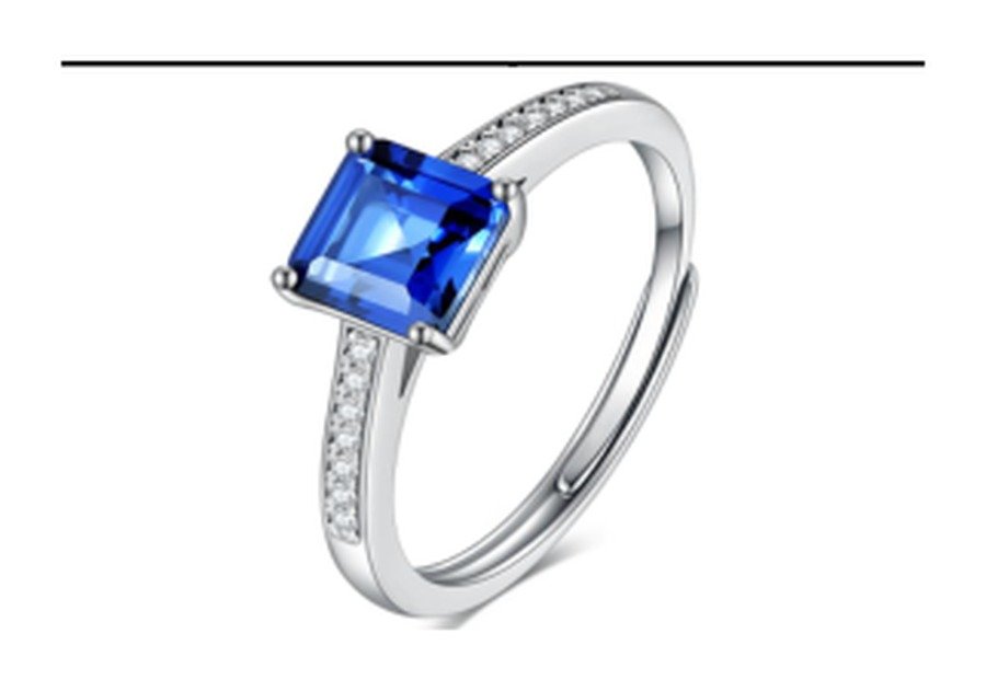 Sapphire Blue Adjustable Stackable Ring – CJ246
