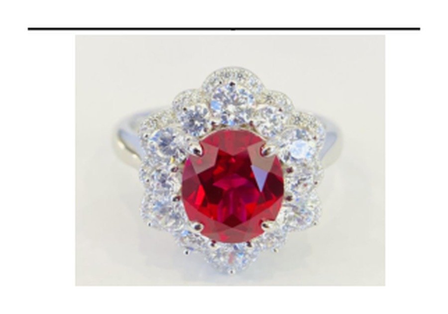 Ruby Red Gemstone Engagement Ring – CJ249