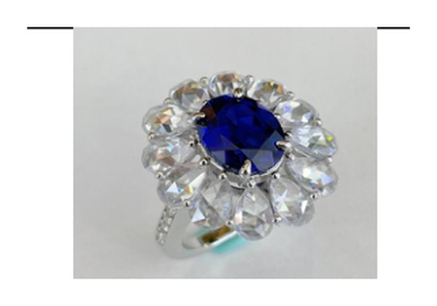 Sapphire Blue Gemstone Engagement Ring – CJ251
