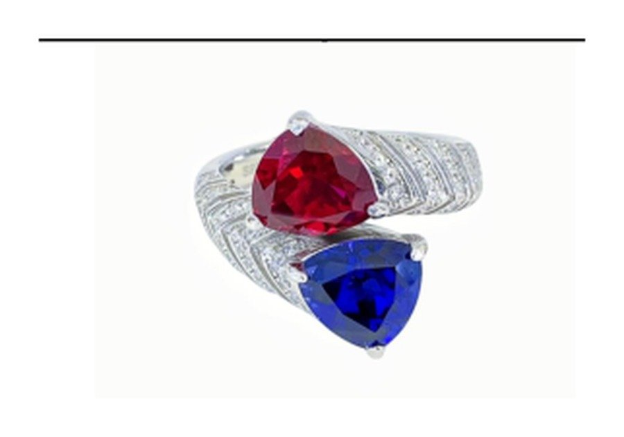 Sapphire Blue Gemstone Engagement Ring – CJ252