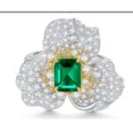 Emerald Green Gemstone Engagement Ring – CJ256
