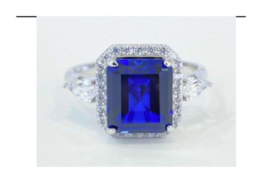 Sapphire Blue Gemstone Engagement Ring – CJ258