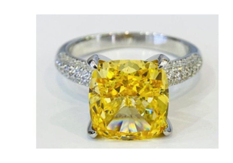 CJ262 Champagne Yellow Gemstone Engagement Ring – CJ262 - Image 1