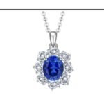 Sapphire Blue Pendant Necklace – CP003