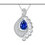 Sapphire Blue Pendant Necklace – CP006