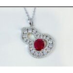 Ruby Red Pendant Necklace – CP007
