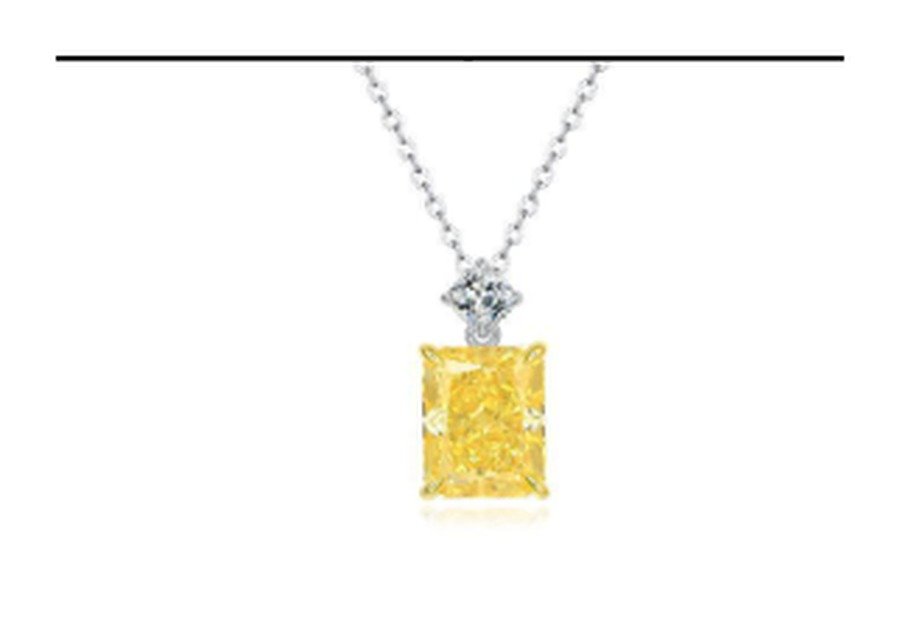 Champagne Yellow Floral Pendant Necklace – CP008