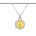 Champagne Yellow Floral Pendant Necklace – CP011