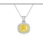 Champagne Yellow Floral Pendant Necklace – CP012