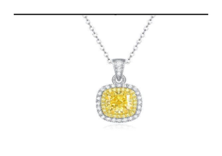 Champagne Yellow Floral Pendant Necklace – CP012