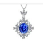 Sapphire Blue Pendant Necklace – CP013