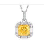 Champagne Yellow Floral Pendant Necklace – CP016