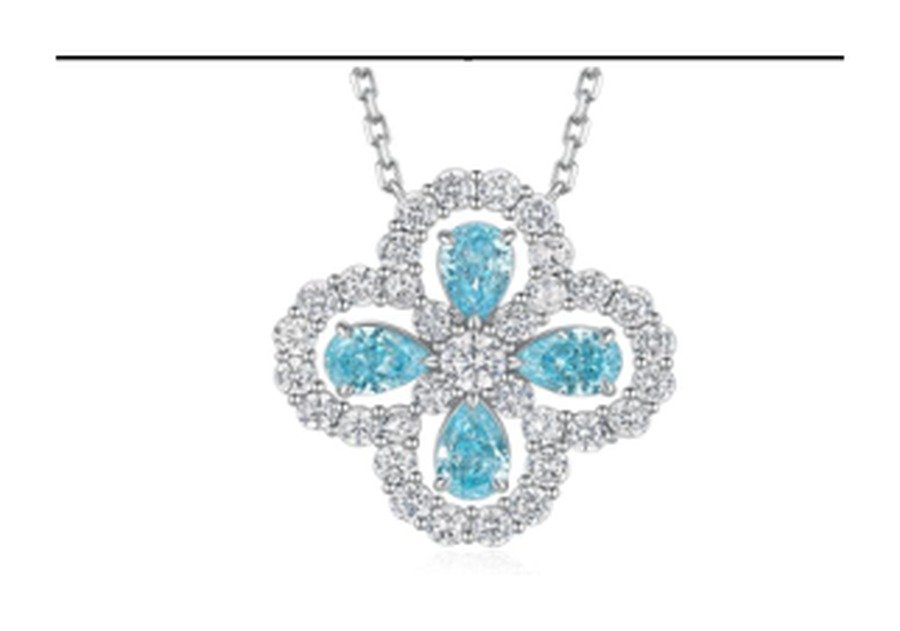 CP017 Sapphire Blue Pendant Necklace – CP017 - Image 1