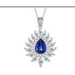 Sapphire Blue Pendant Necklace – CP019