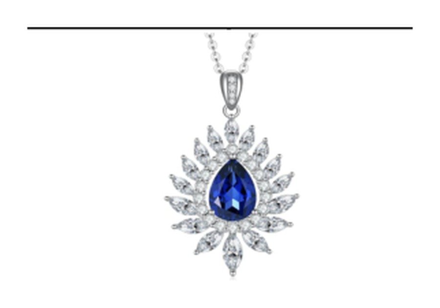 CP019 Sapphire Blue Pendant Necklace – CP019 - Image 1