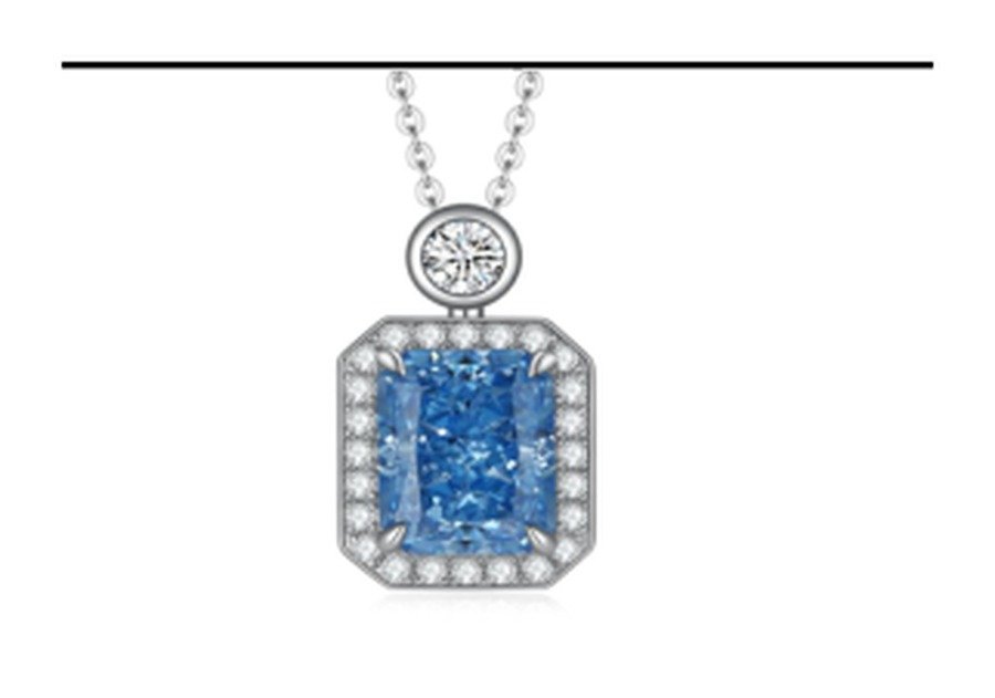 CP021 Sapphire Blue Pendant Necklace – CP021 - Image 1