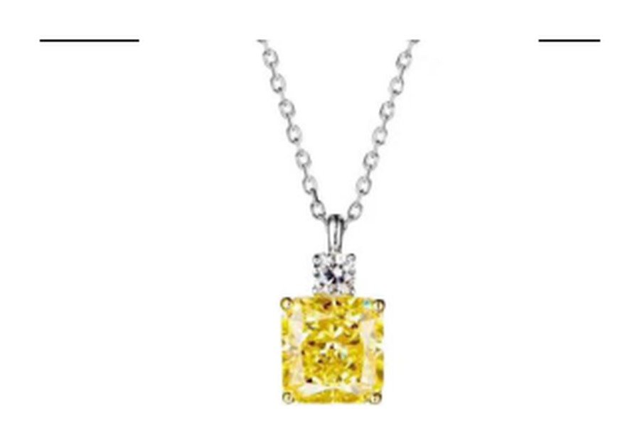 Champagne Yellow Floral Pendant Necklace – CP027