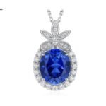 Sapphire Blue Pendant Necklace – CP029