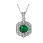Emerald Green Pendant Necklace – CP031