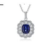 Sapphire Blue Pendant Necklace – CP033