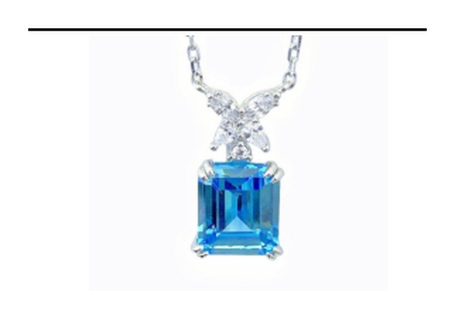 CP039 Sapphire Blue Pendant Necklace – CP039 - Image 1