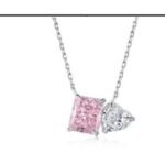 Rose Pink Floral Pendant Necklace – CP042