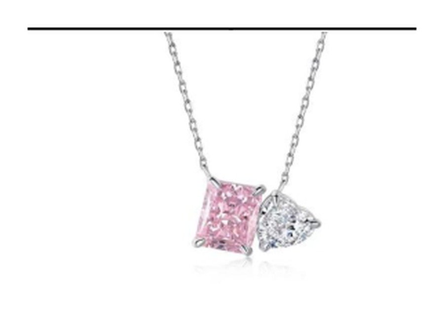 Rose Pink Floral Pendant Necklace – CP042