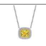 Champagne Yellow Floral Pendant Necklace – CP043