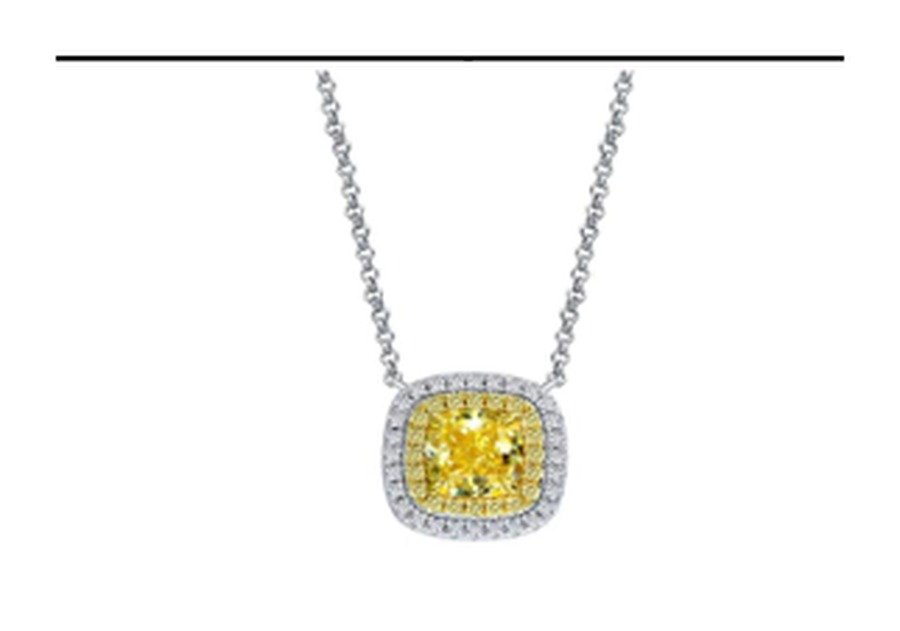 Champagne Yellow Floral Pendant Necklace – CP043