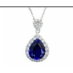 Sapphire Blue Pendant Necklace – CP044