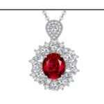 Ruby Red Pendant Necklace – CP045