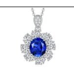 Sapphire Blue Pendant Necklace – CP046