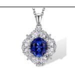 Sapphire Blue Pendant Necklace – CP048