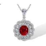 Ruby Red Pendant Necklace – CP049