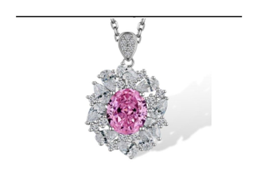 CP052 Rose Pink Pendant Necklace – CP052 - Image 1