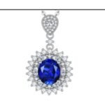Sapphire Blue Pendant Necklace – CP053