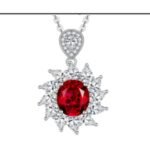 Ruby Red Pendant Necklace – CP054