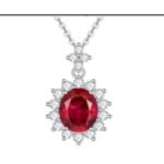 Ruby Red Pendant Necklace – CP055