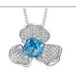 Sapphire Blue Pendant Necklace – CP059