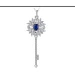 Sapphire Blue Pendant Necklace – CP060