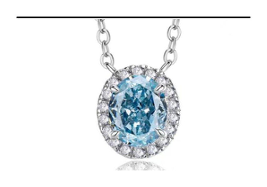 CP062 Sapphire Blue Pendant Necklace – CP062 - Image 1