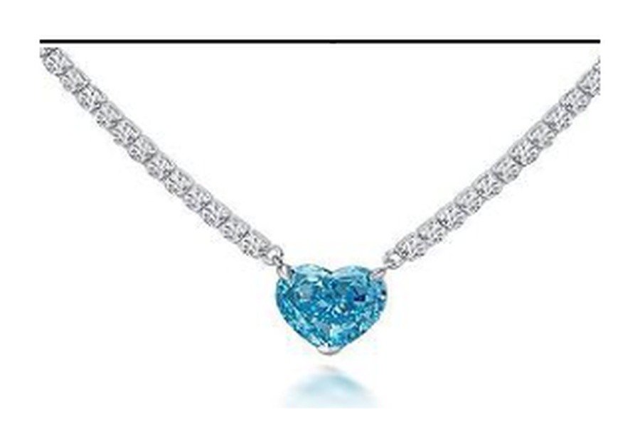 CP066 Sapphire Blue Pendant Necklace – CP066 - Image 1