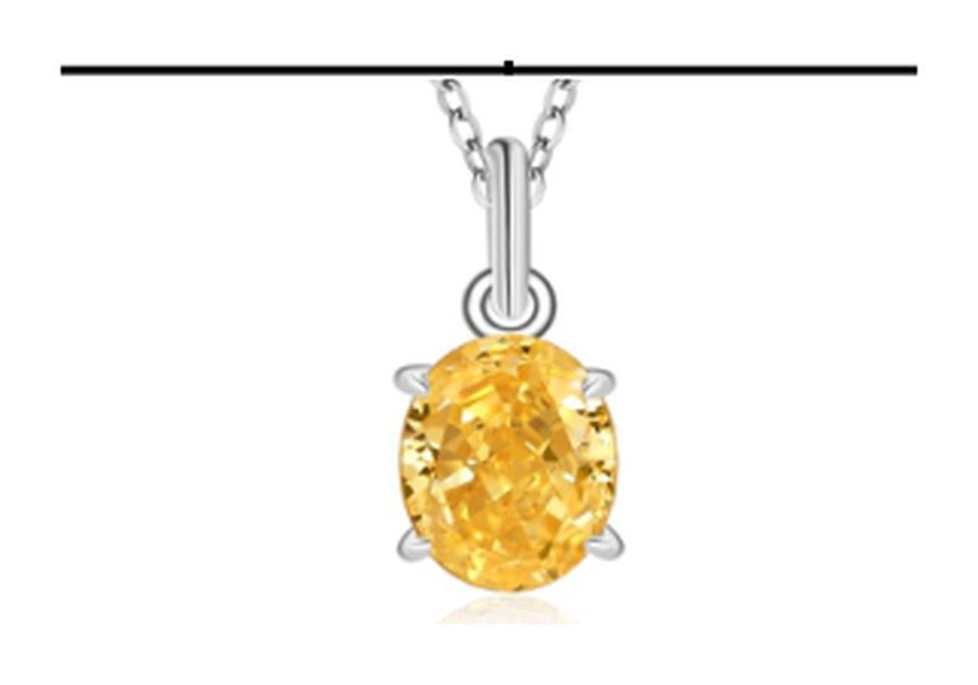 Champagne Yellow Floral Pendant Necklace – CP072